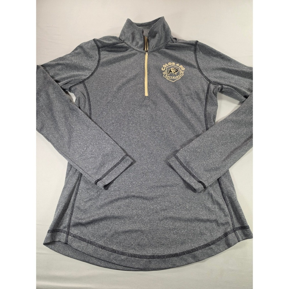Champion Colorado Buffaloes Womens Medium Gray Quarter Zip Pullover Shirt CU